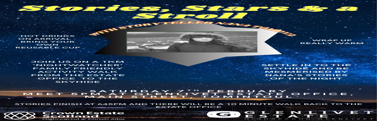 Poster showing book reading event