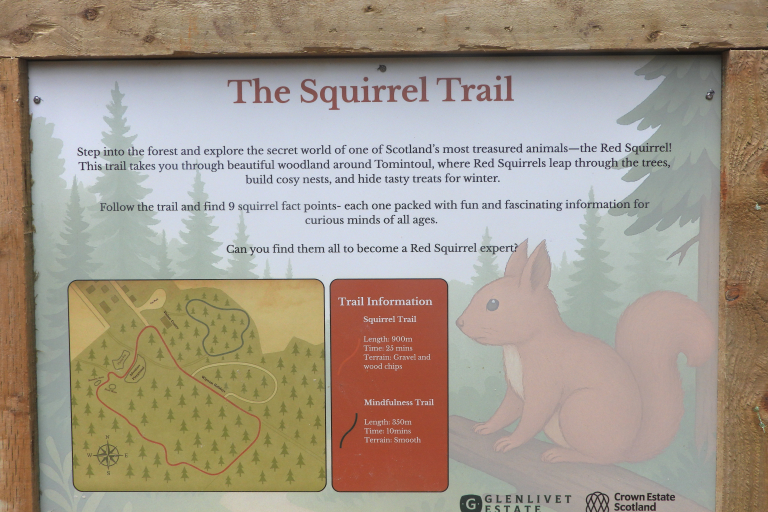 Introductory Panel to Glenlivet Estate Red Squirrel Trail